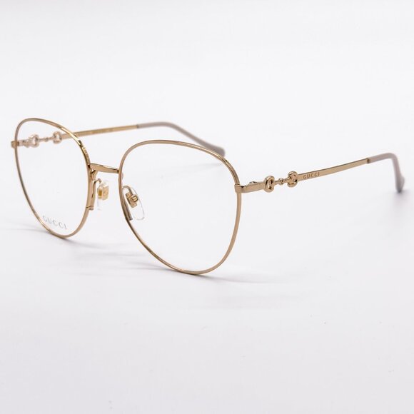 NEW GUCCI GG0880O 004 WOMEN GOLD EYEGLASSES GUCCI - Picture 6 of 11